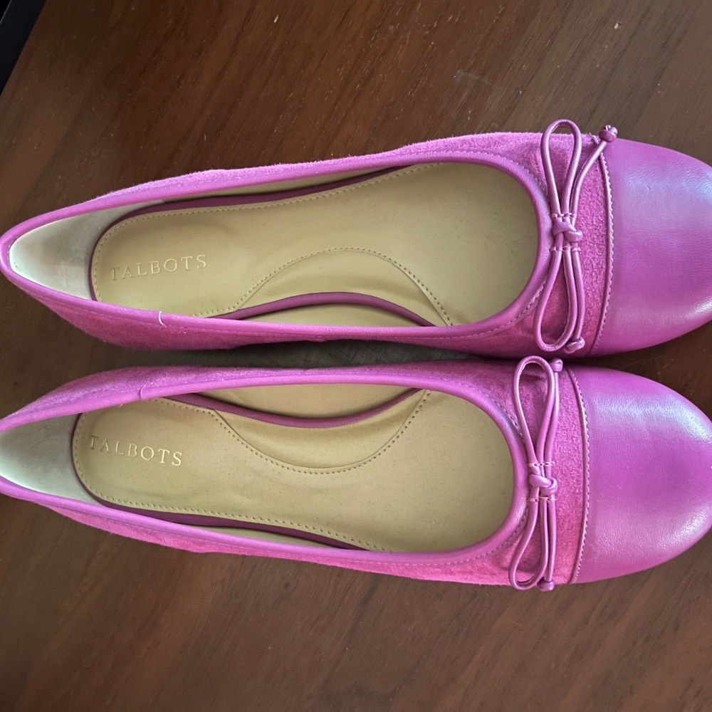 Talbots Fuchsia Ballet Flats; Never Worn